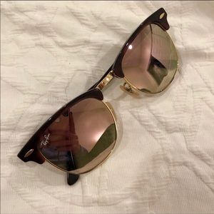 RayBan Polarized Clubmasters with Flash Lenses
